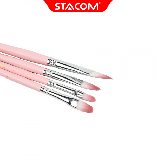 Bộ cọ vẽ sợi Nylon đầu dẹp học sinh- 04 cây_PB104_FS